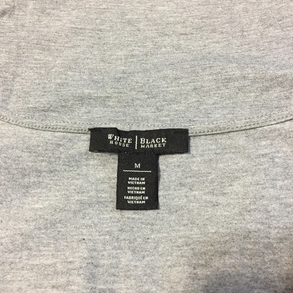 White House Black Market Grey drape tunic top M - Picture 5 of 5